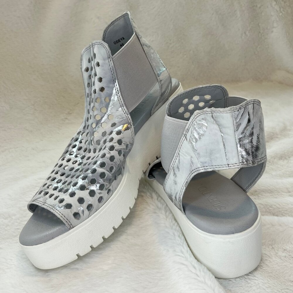 New Silent D Odeya Cloudy Mix Platforms Leather S… - image 1